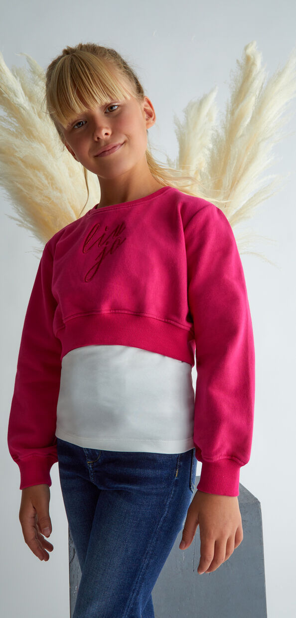 Liu Jo Felpa con logo ricamato